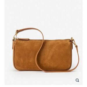 Elegant Mclaughlin Tan Suede Shoulder Bag